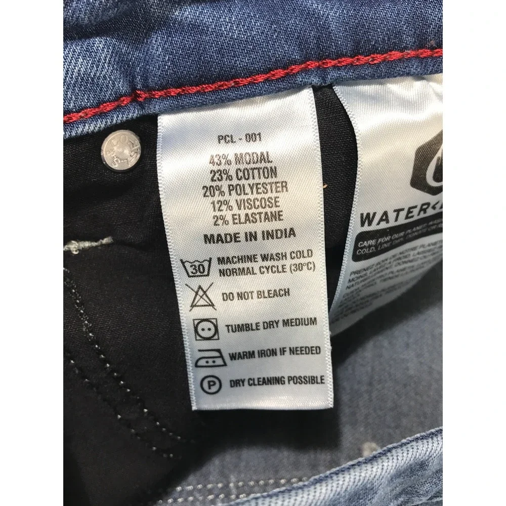 Levis Premium RedLoop Jeans Mens 30x34 Blue Skinny Stretch Mid Rise Denim  X7148